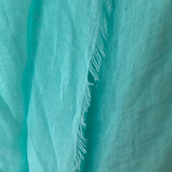 Aqua blue infinity scarf. - Picture 3 of 3